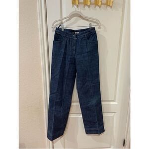 Vintage Chanel Denim High Rise Wide Leg Jeans